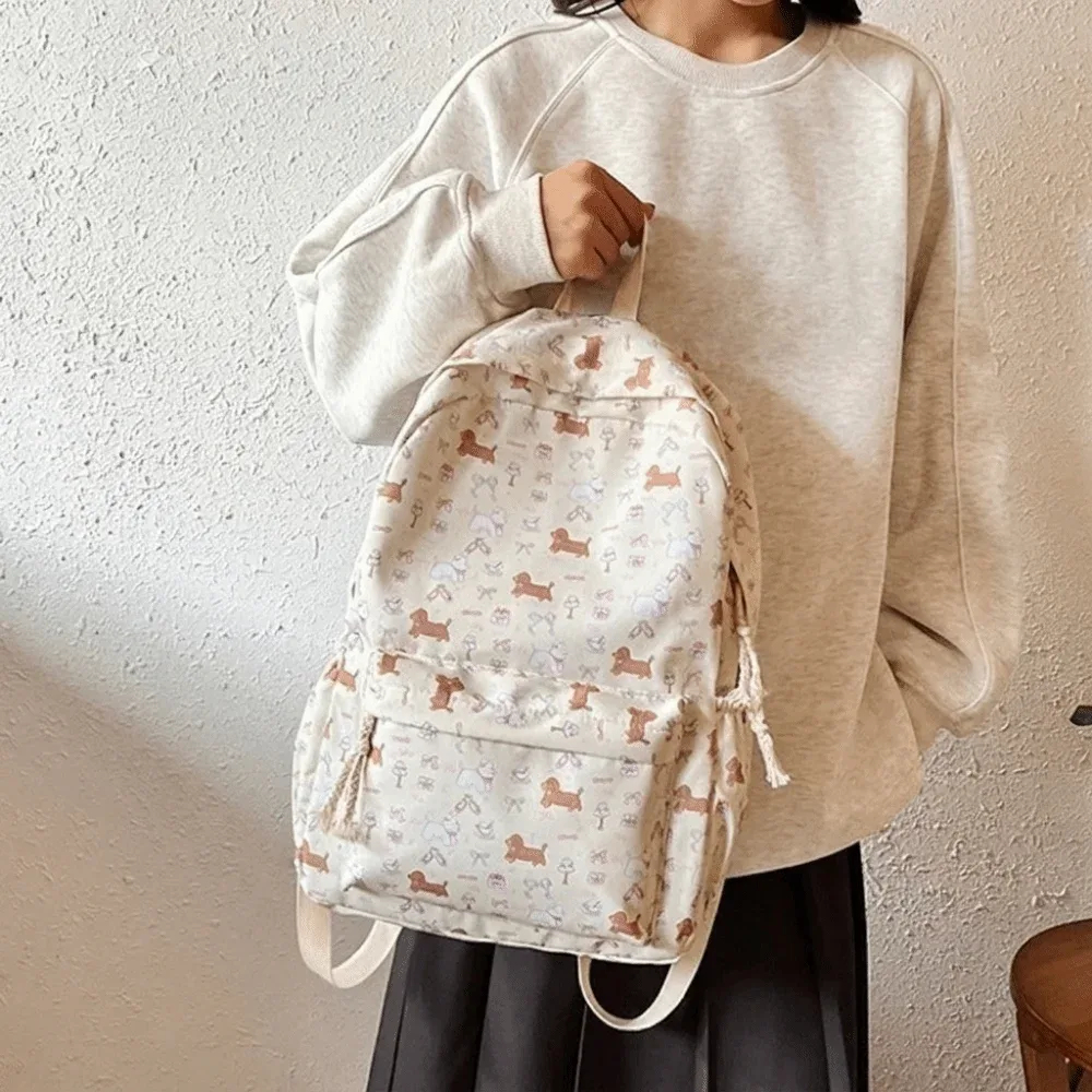 sac à dos pour chien en nylon kawaii, style coréen, sac à main, sac d'école pour étudiants, sac de voyage, grande capacité, sac à bandoulière, extérieur