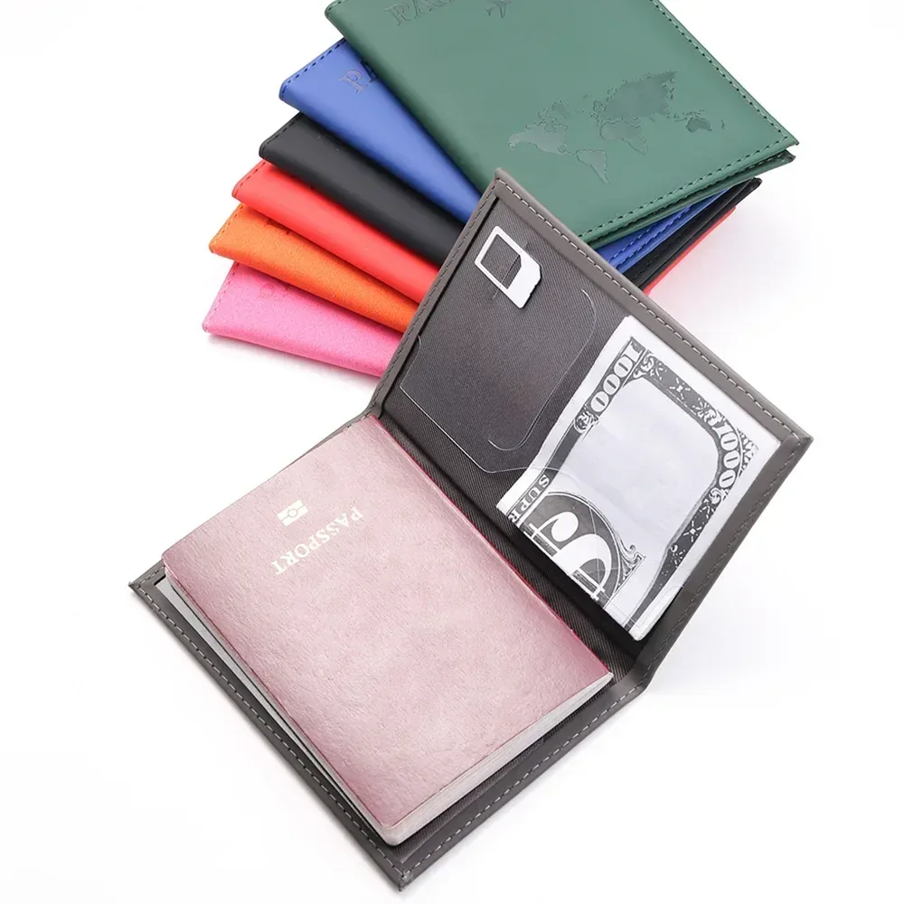 couverture de passeport pour couple amoureux, étui d'avion simple, portefeuille en pu pour femmes et hommes, porte-passeport de voyage de mariage, cadeau de mariage à la mode