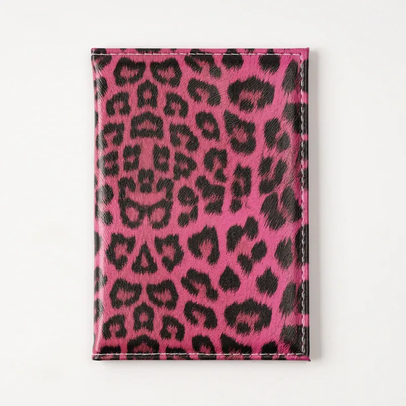 housse de protection pour passeport à motif léopard, porte-passeport de voyage, portefeuille cadeau, étui à cartes en cuir pu, sac de rangement unisexe