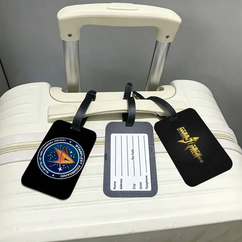 étiquette d'identification de bagages en pvc s-star t-trek scifi, porte-carte d'information anti-perte, étiquette nominative pour valise de voyage