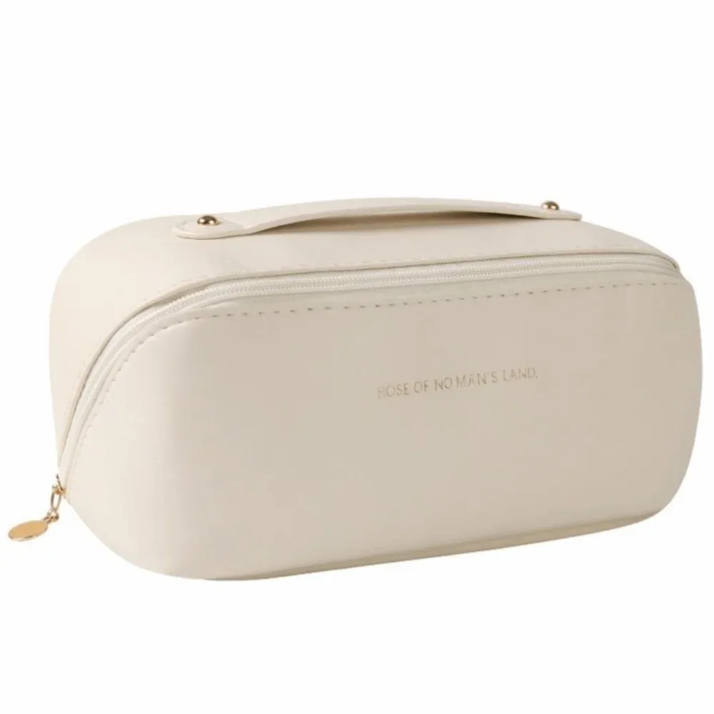 sac de maquillage portable tendance, sac cosmétique en pu, multi-compartiments, grande capacité, sac de voyage organisateur