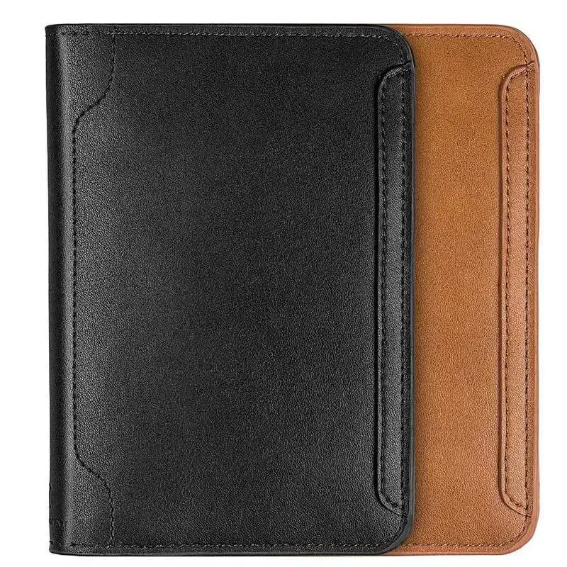 vm fashion kiss étui de passeport en cuir véritable avec fermeture magnétique, design minimaliste, porte-monnaie