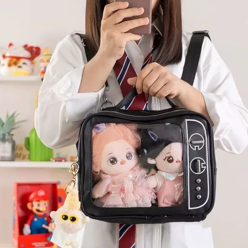 sac à dos lolita transparent pour femmes, sac à main japonais, sac à main fourre-tout, affichage de bricolage, poche transparente, fille kawaii, mignon, y2k