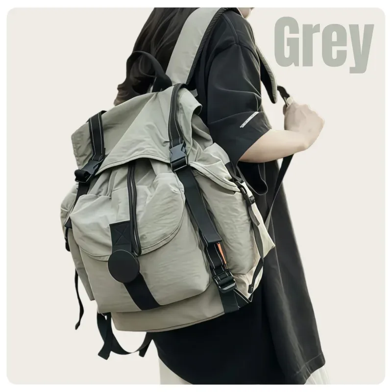 sac à dos de voyage et d'extérieur de style coréen, tendance, léger, grande capacité, en tissu hydrofuge, pour hommes et femmes