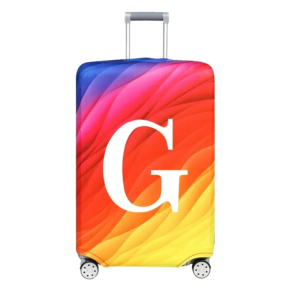housse de protection pour compartiment à bagages, série de lettres blanches, tissu résistant, housse anti-poussière pour valises de voyage de 18 à 32 pouces