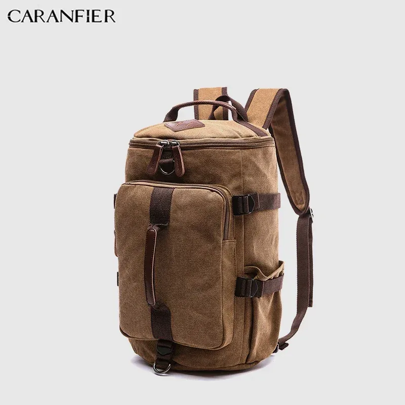 caranfier sacs de voyage pour hommes sacs à main de week-end en toile multifonctionnels unisexe grande capacité sac à dos extérieur paquets de bagages sacs