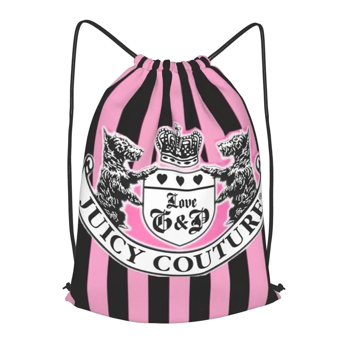 sacs à dos classiques juicy couture, sac de sport portable avec cordon de serrage, sacs à livres pour homme et femme, pour l'école
