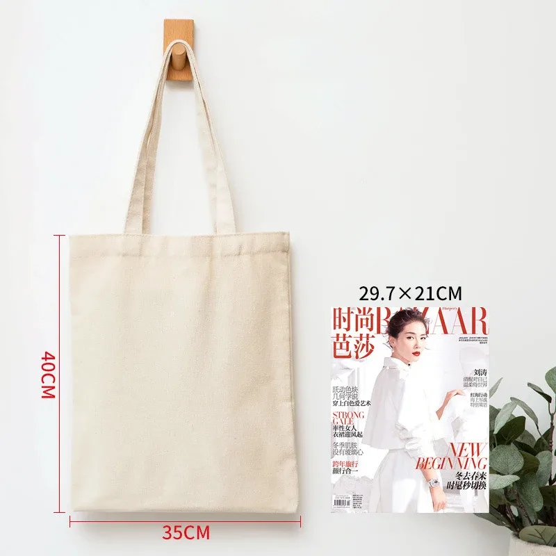 sac de courses réutilisable grande capacité pliant blanc sacs fourre-tout écologiques pliable toile épicerie sac à main pour femme sac à bandoulière