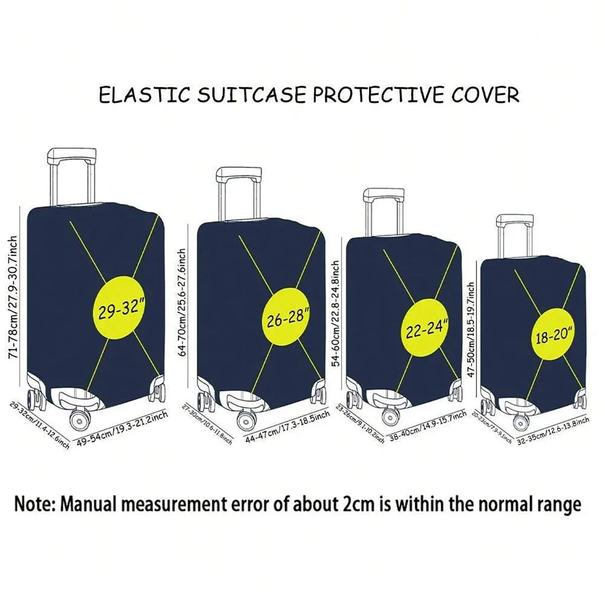 housse de protection pour bagages, élastique, imperméable, anti-poussière, pour valise de 18 à 32 pouces, accessoires de voyage