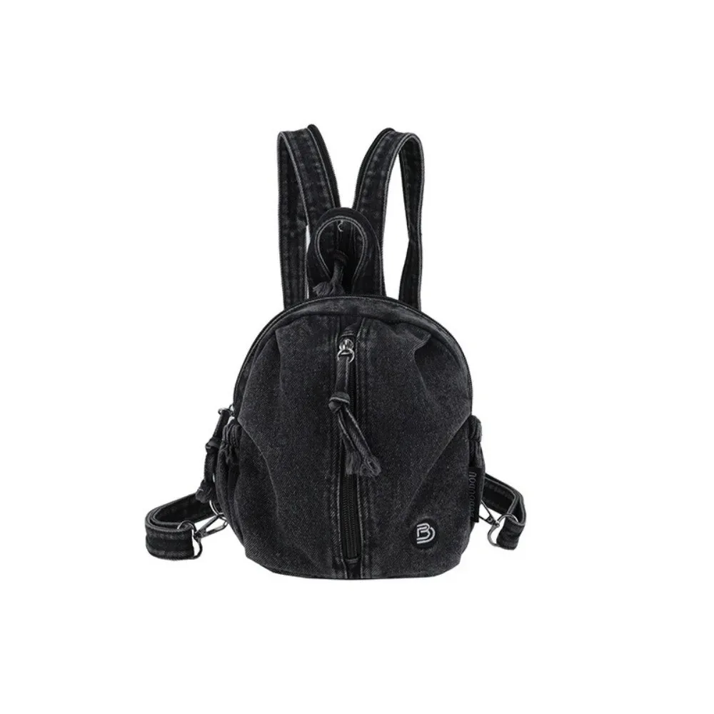 sac à dos en jean élégant et souple, léger, vintage, délavé, sac bandoulière polyvalent, mini sac de voyage, usage quotidien