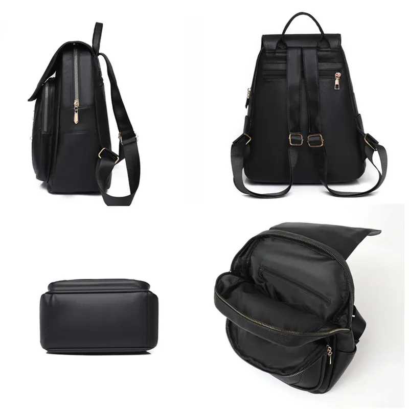 sac à dos de voyage pour femmes, grand sac à dos en cuir pu, sac d'école pour filles, sac à bandoulière pour femmes, mochila