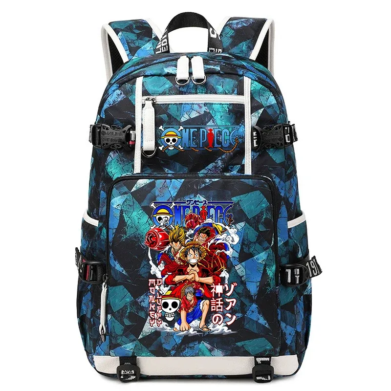 sac à dos d'école décontracté imprimé anime luffy, grande capacité, sac à livres pour garçons et filles, voyage, sport