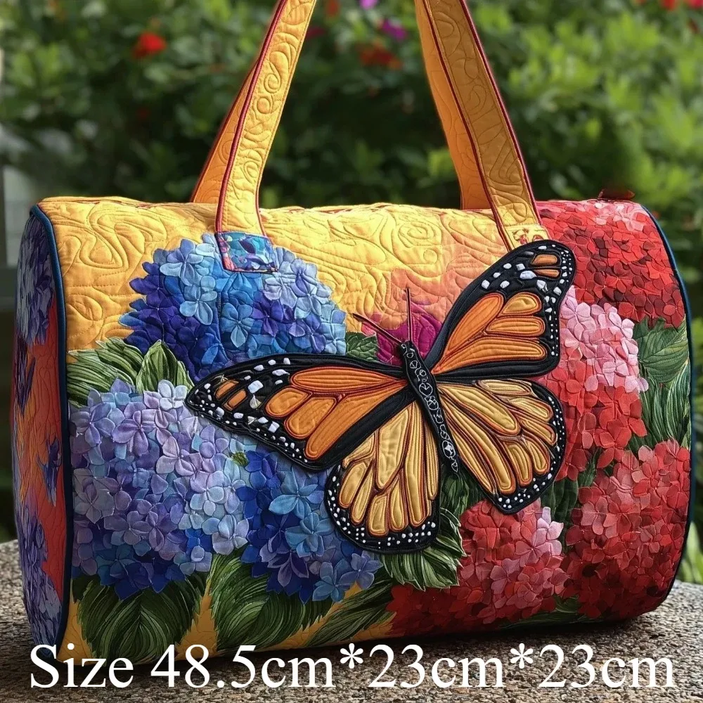 sac de voyage matelassé 3d pour femmes, sac à main léger en forme de tournesol et d'hortensia, sac à bandoulière tendance pour les voyages de week-end et la plage