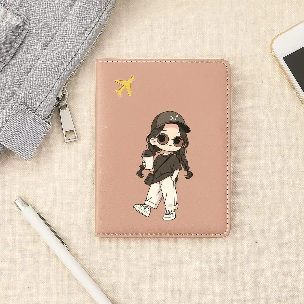 porte-passeport rose sur le thème du café, étui de voyage élégant pour femmes, joli cadeau pour anniversaire, voyage quotidien