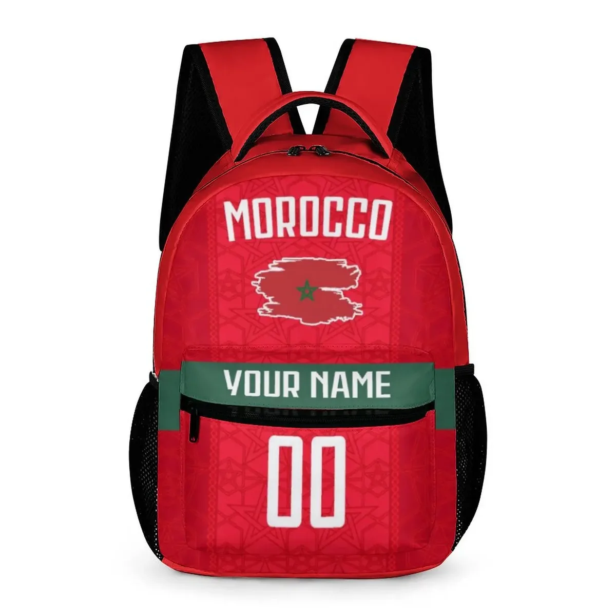 sac à dos personnalisé du maroc avec nom et numéro, sac d'école style équipe nationale de football pour enfants, sac à dos de voyage, cadeau pour adolescents