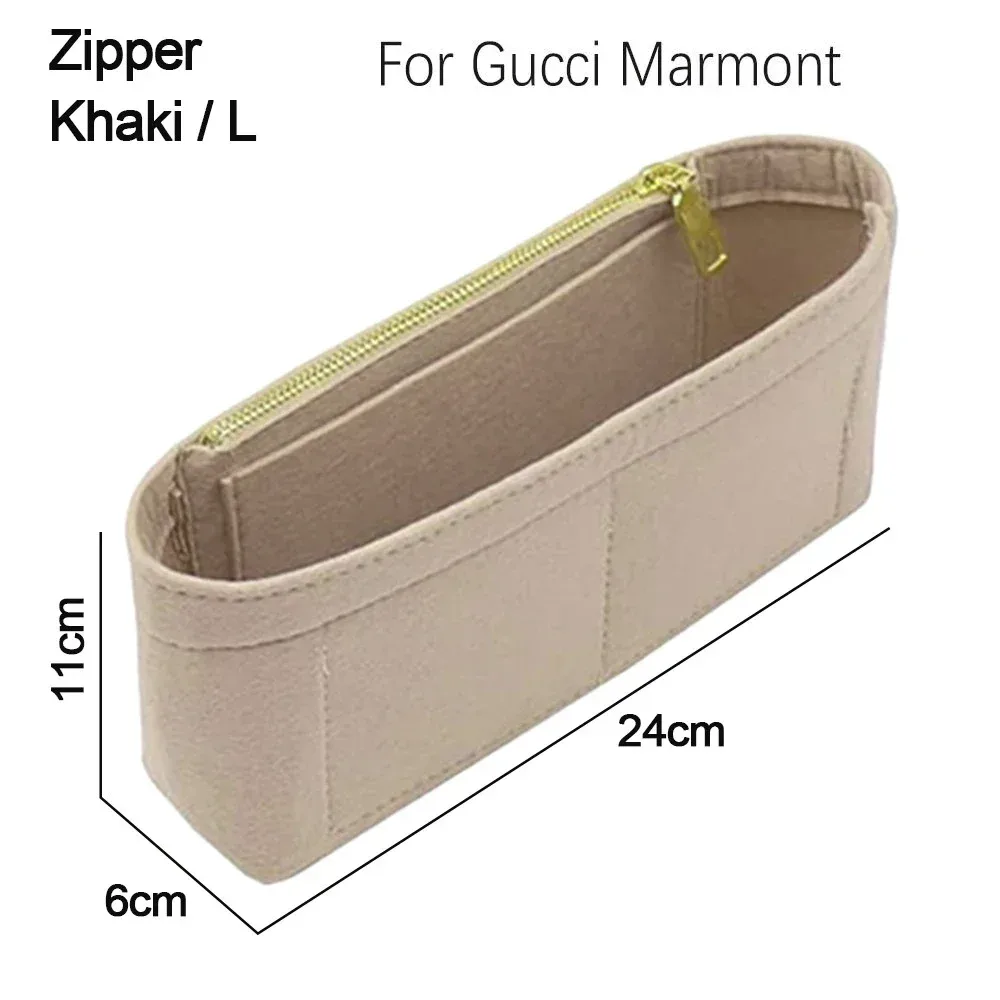sac à main en feutre, support de sac de rangement, doublure de sac à main, organisateur de sac pour loro piana extra pocket l19 pour marmont