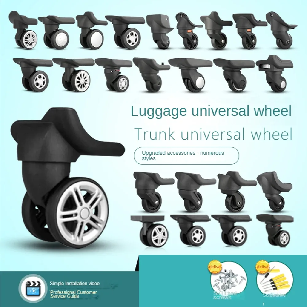 Accessoires de roues pour valises, roues universelles pour bagages en cuir, roulettes pour valises à roulettes