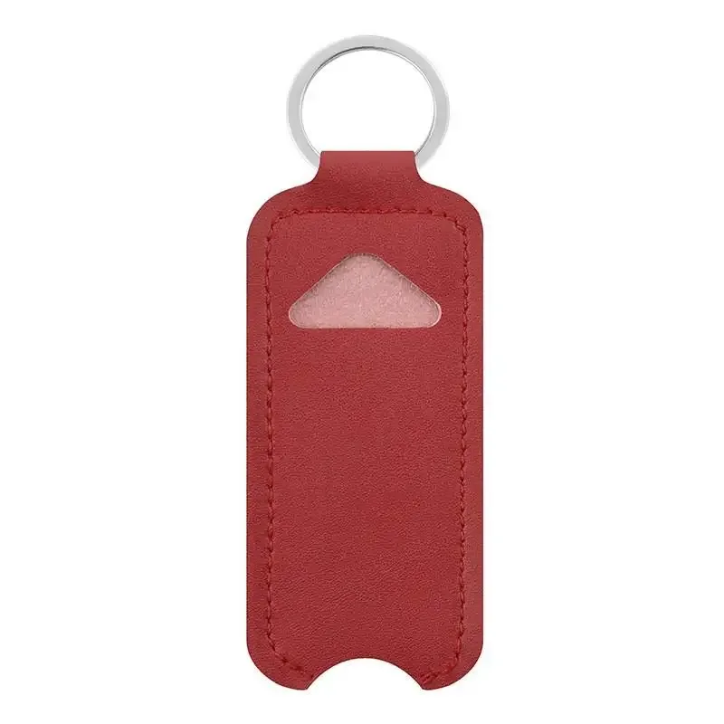 pochette en cuir pu pour baume à lèvres, porte-clés, étui portable pour rouge à lèvres et brillant à lèvres, housse de protection pour flacon de baume à lèvres, porte-clés 【smq】