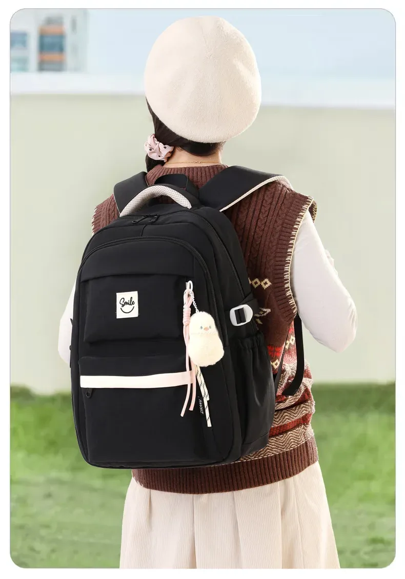 Sac à dos léger et souriant pour élèves du primaire 2026, sac d'école grande capacité pour collégiens, sacs à dos de voyage