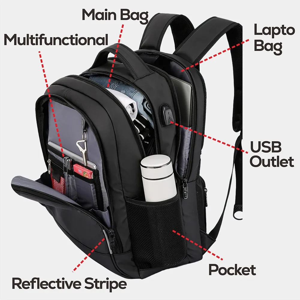 swiss hommes sac à dos pour ordinateur portable étanche anti-vol usb sac grande capacité mode école sac à dos voyage sac à dos sac à dos mochila