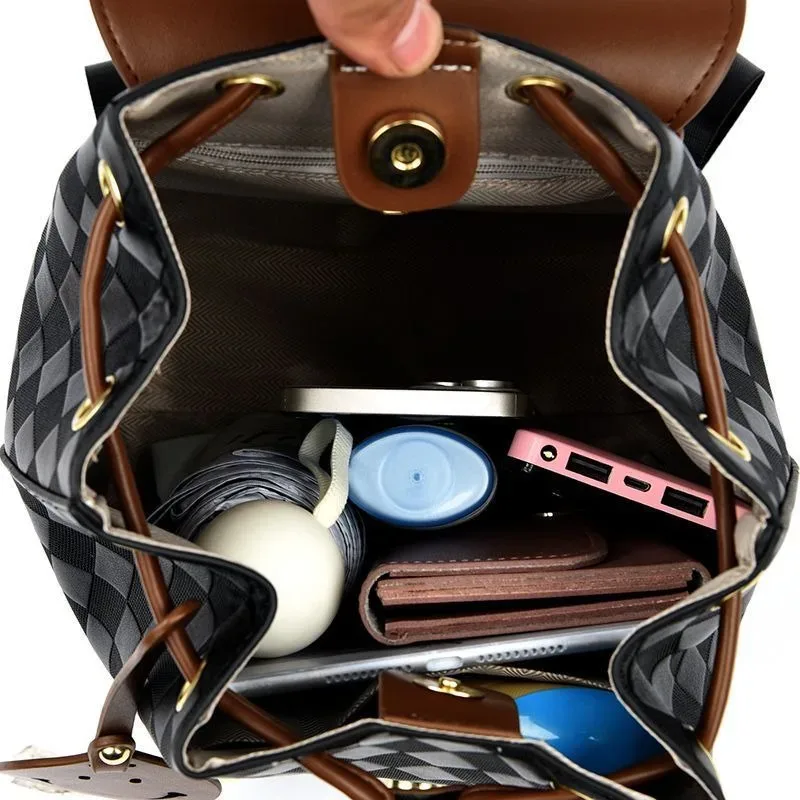 Sac à dos en cuir PU souple pour femme, noir, décontracté, multifonctionnel, sac universitaire, capacité initiée, poignée de voyage