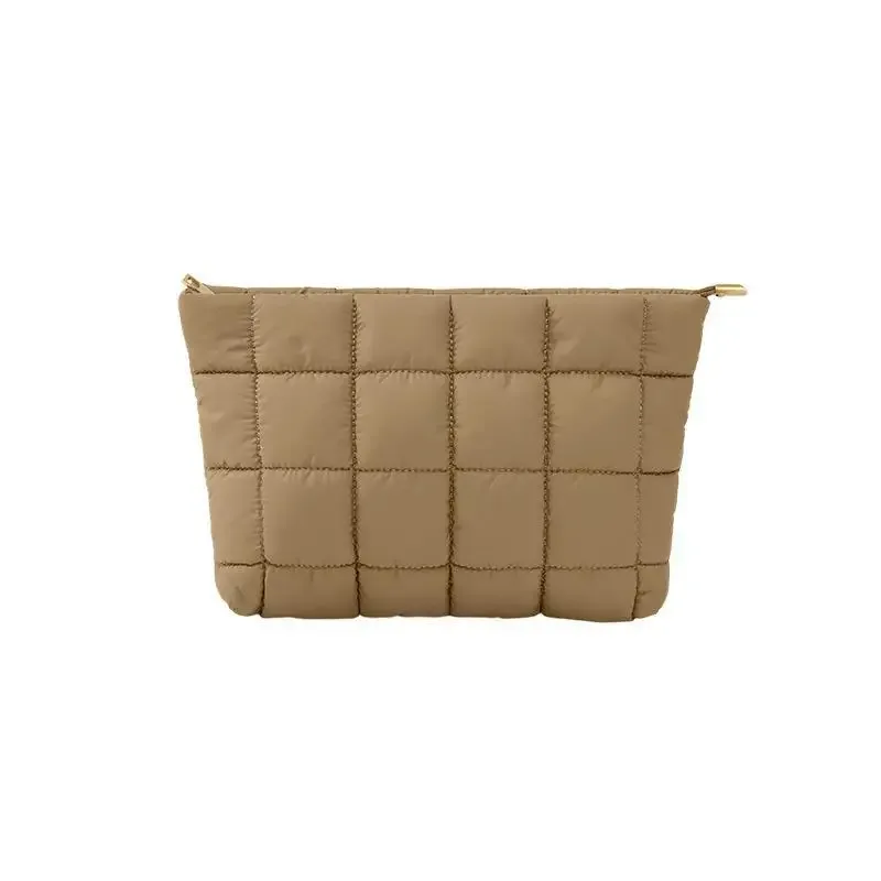 trousse de toilette matelassée douce avec fermeture éclair résistante, organiseur portable pour le maquillage quotidien, sac de rangement pour voyage, cadeaux pour femmes