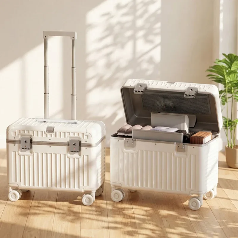 valise de cabine à roulettes 20 pouces, ouverture par le haut, en pc, avec cadre en aluminium épaissi et serrure tsa