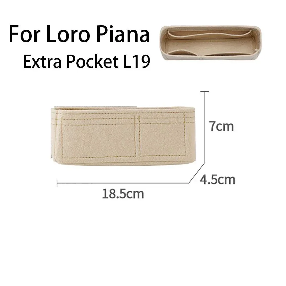 sac à main en feutre, support de sac de rangement, doublure de sac à main, organisateur de sac pour loro piana extra pocket l19 pour marmont