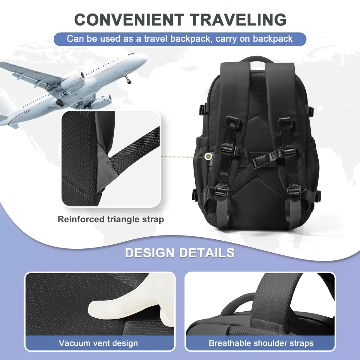 cabine sac à dos voyage 40x20x25 ryanair sac à dos à main pour homme femmes pochette d'ordinateur affaires sac à dos étanche mode mochila
