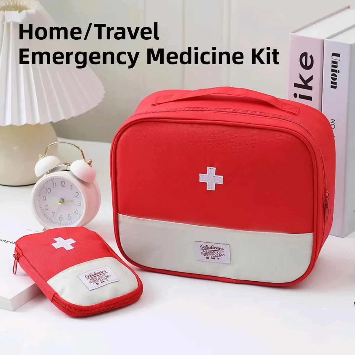 Sac médical de voyage portable, trousse d'urgence pour la maison et l'extérieur, sac à médicaments personnel en tissu Oxford, sac de rangement pour les voyages d'affaires