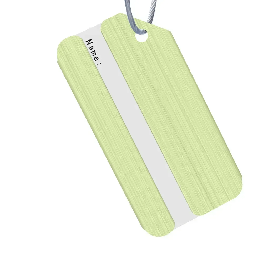 étiquettes de bagage en alliage pour hommes et femmes, porte-étiquette de nom, adresse de valise, accessoires de voyage, métal, mode, infraction, 1 pièce