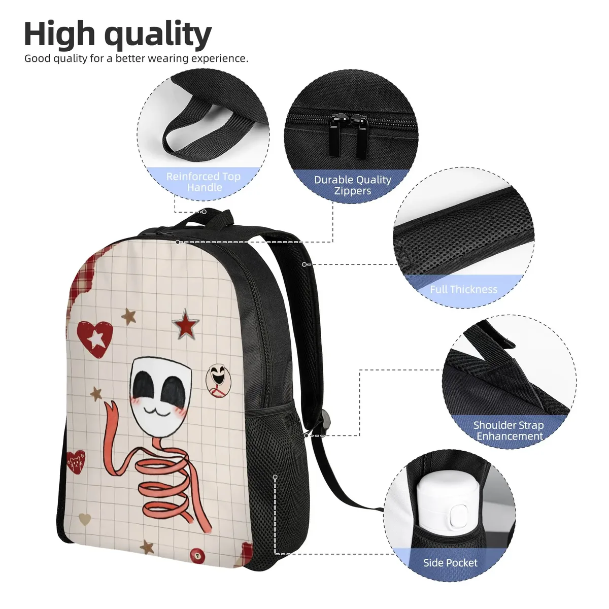 sac à dos gangle cartoon digitals circus pour femmes, sac d'école à la mode pour enfants, sac à dos pour ordinateur, sac à bandoulière de voyage pour enfants