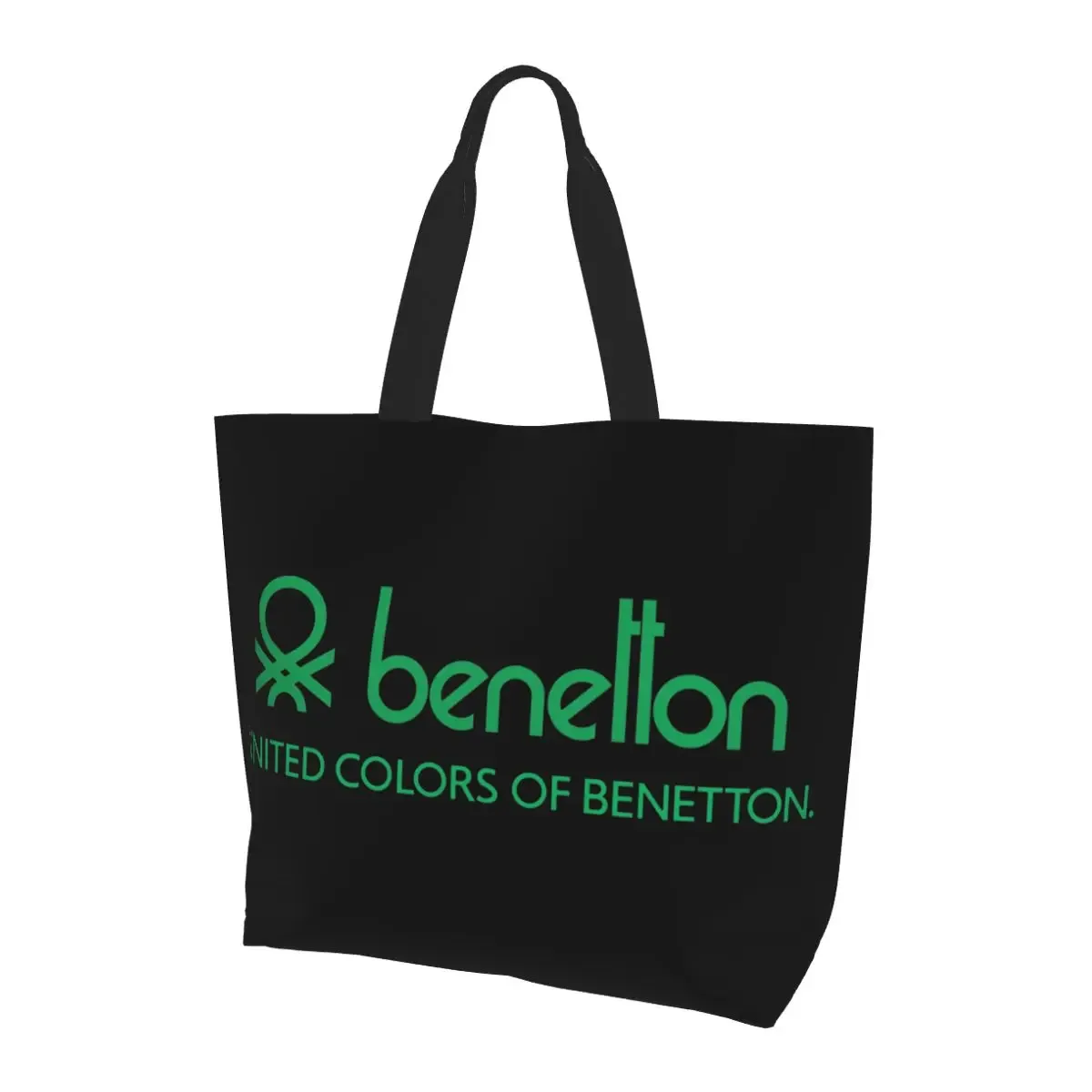 sac fourre-tout de shopping united colors of benetton, sacs à bandoulière en toile de grande capacité, sac à main d'épicerie pour femmes