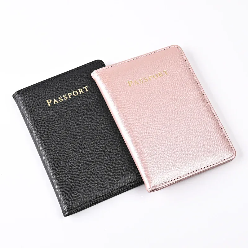 saffiano-ensemble d'étiquette de bagage en cuir pu, lettres personnalisées, couverture de passeport de voyage, porte-billet, accessoires de voyage à la mode