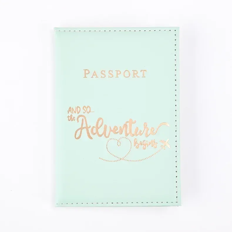 porte-passeport en pu mignon, couvertures de passeport de voyage pour couple, housse de protection, porte-carte d'identité et carte de crédit, accessoires de voyage