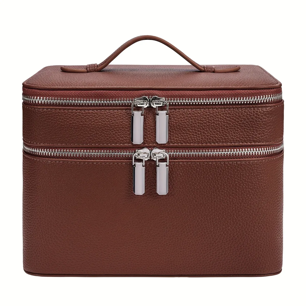 sac de maquillage professionnel portable à double couche, trousse à outils de soin de la peau, boîte de rangement en pu pour les cils, sac cosmétique multi-compartiments