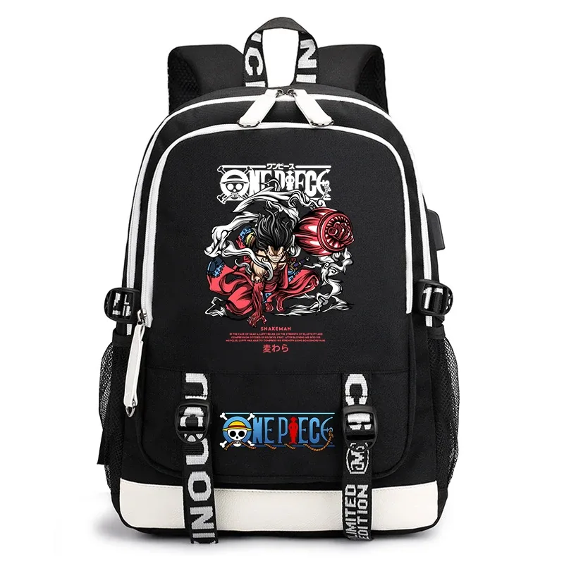 sac à dos d'étudiant imprimé one piece luffy, sac à dos décontracté pour garçons et filles, sac d'école léger, sac à dos de voyage