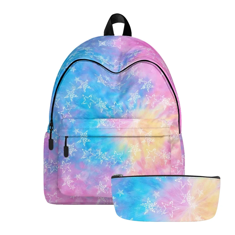 sac à dos imprimé étoile dégradé de rêve, sacs à crayons, bretelles réglables, sac d'école léger galaxie, ensembles de voyage pour adolescents et étudiants