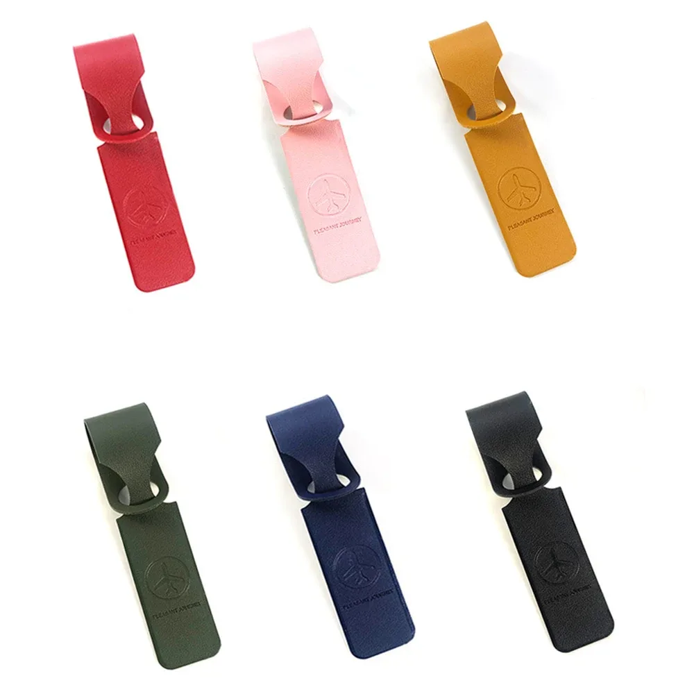 étiquette de bagage de voyage personnalisée en cuir pu, étiquette d'adresse pour valise, design avion, marquage diy, accessoire de sac de voyage, cadeau