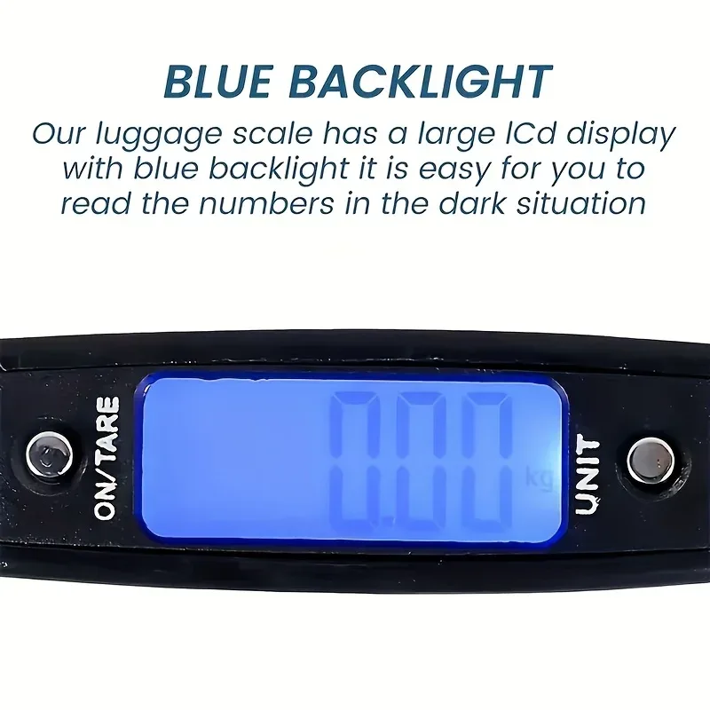balance numérique portable pour bagages 50 kg, haute précision, électronique, avec écran lcd rétroéclairé pour valise et bagages