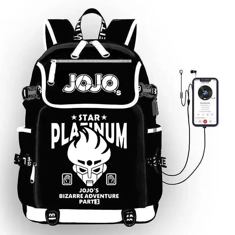 jojo's bizarre adventure anime sac à dos étudiant école sac à bandoulière grande capacité jeunesse en plein air voyage sac à dos cadeau de mode