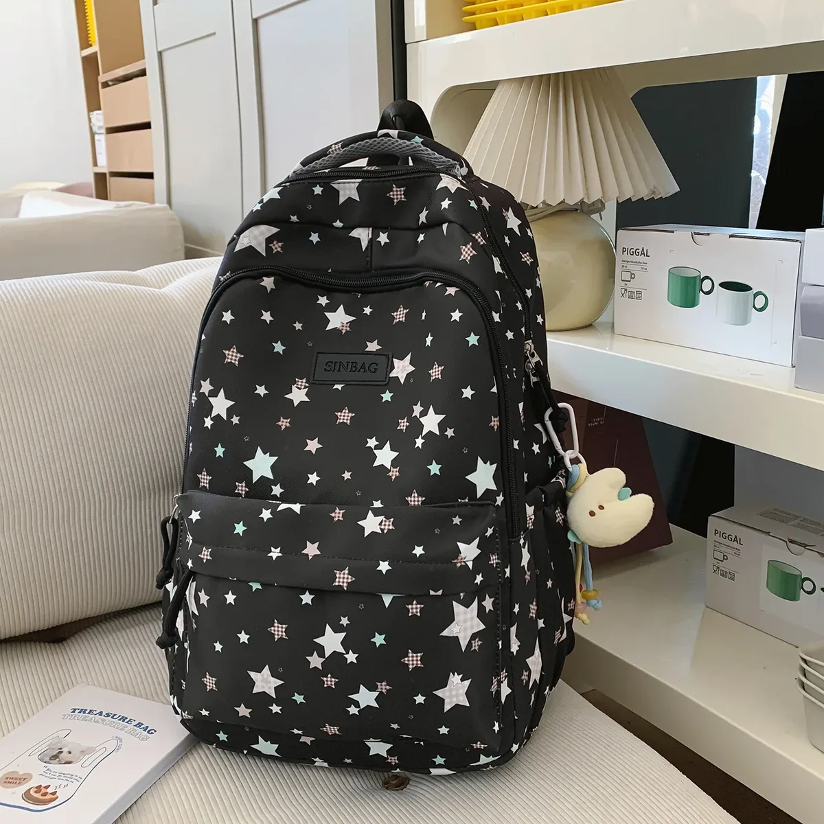 sac à dos pour filles, adolescents, garçons, enfants, sacs à dos d'école décontractés, sacs à dos mignons multi-poches pour livres