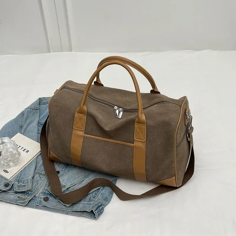 sac de voyage en toile, sac de sport pour week-end, sac de voyage pour homme et femme, multi-poches