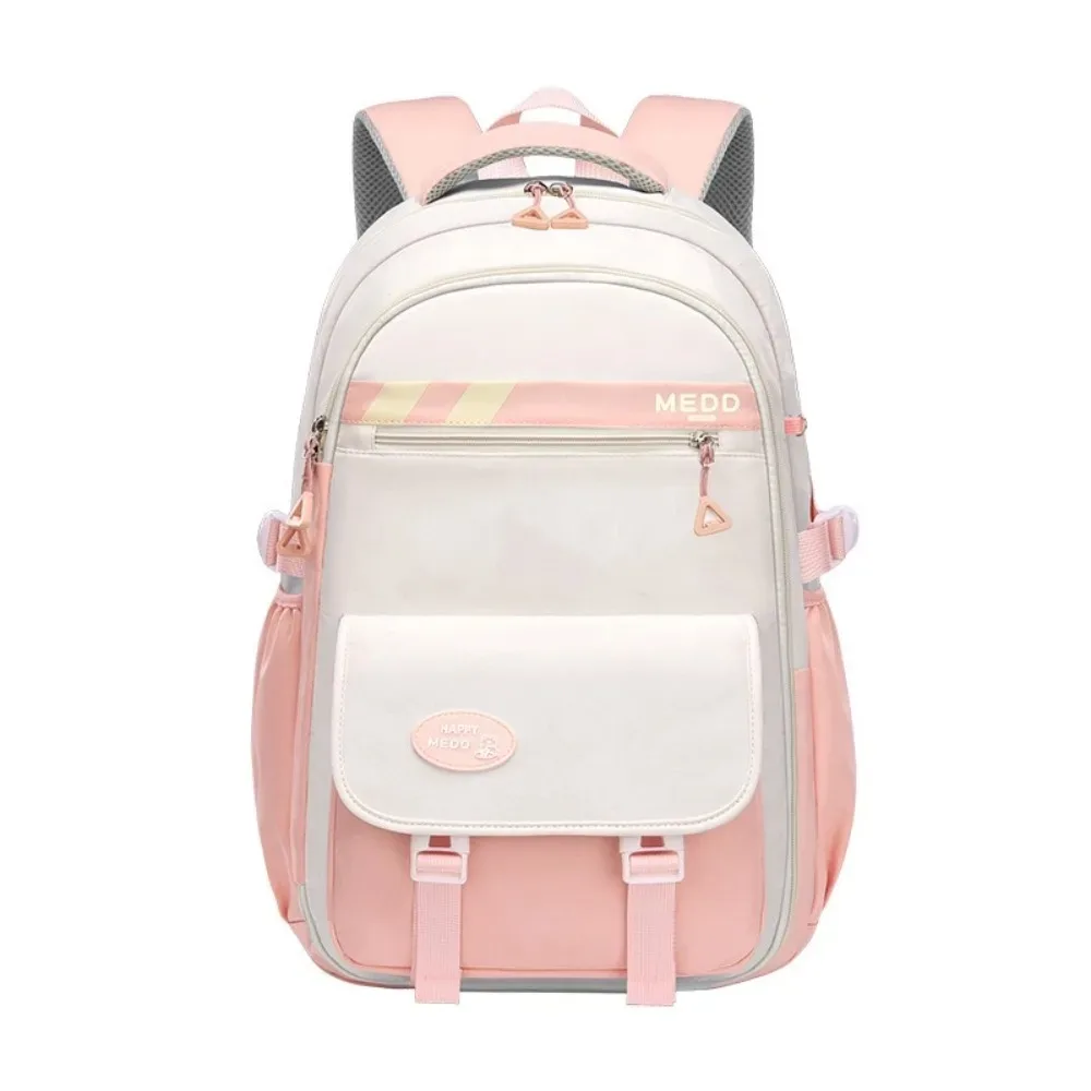 sac d'école de grande capacité, sac à dos léger et étanche pour étudiants, soulagement du stress, sac à double sangle pour collégiennes et lycéennes