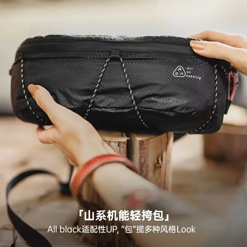 Maden – sac à bandoulière tactique noir réglable, sac de taille unisexe pour l'extérieur, sac de poitrine pour moto, pour cyclisme, voyage, porte-monnaie