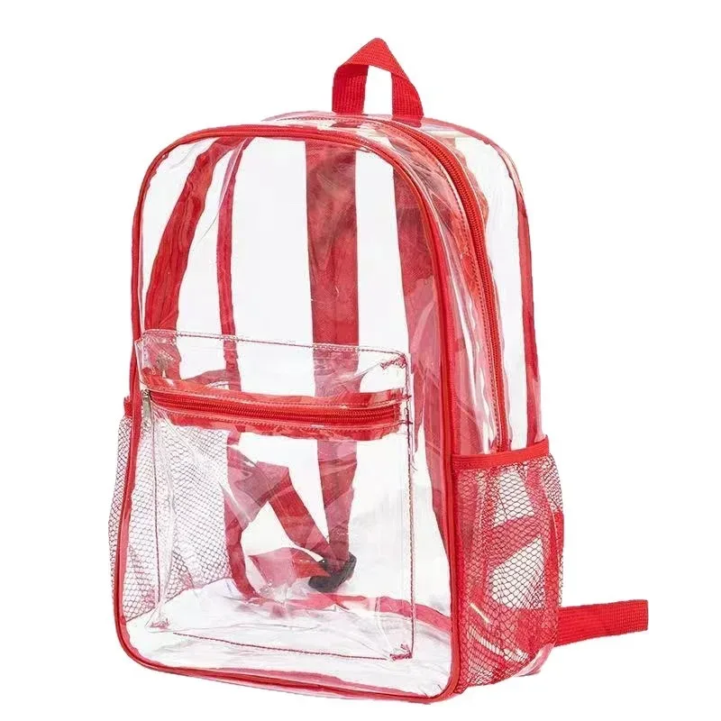 sac à dos en pvc transparent pour femme – sac étanche transparent de grande capacité pour la plage, la natation et les voyages