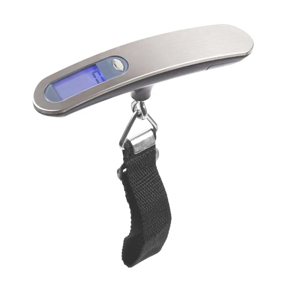 petite balance portable avec écran lcd numérique, 110lb/50kg, valise électronique suspendue pour bagages, pesée de voyage, balance de pêche