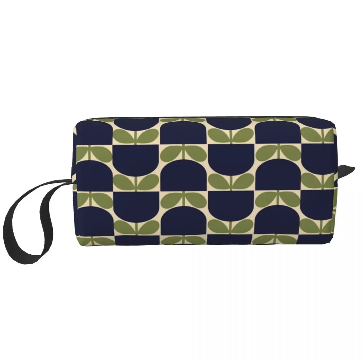 orla kiely-trousse de toilette de voyage à imprimé personnalisé de fleur d'émeraude, sacs de rangement de maquillage et de cosmétique pour femme, trousse de trousse dopp