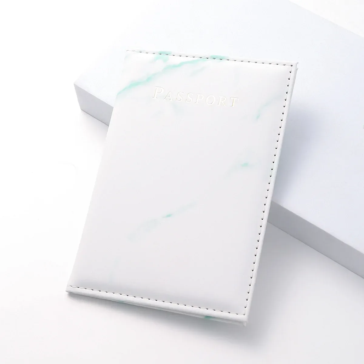 porte-passeport de voyage en cuir pu blanc, étui de couverture de passeport, portefeuille pour hommes et femmes, nouvelle mode