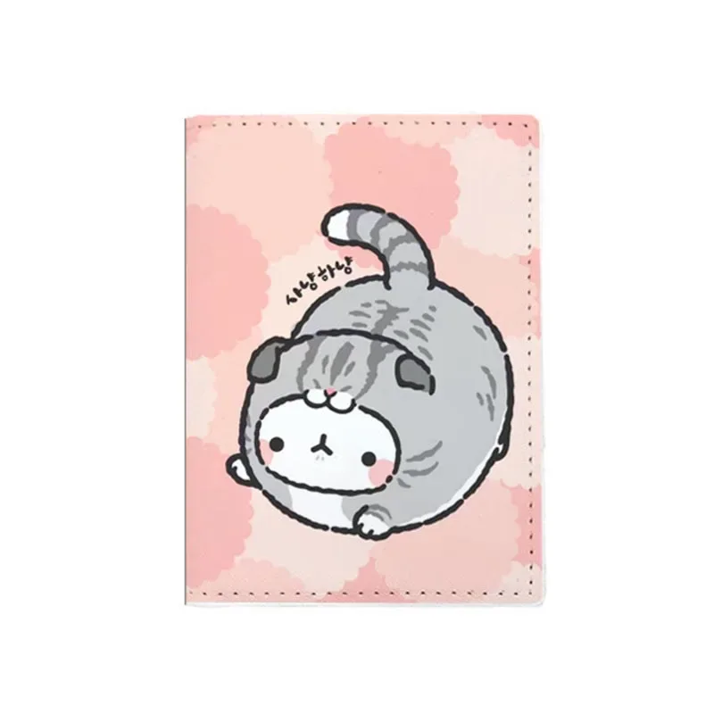 nouveau porte-passeport de dessin animé chat doux, en cuir pu de super qualité pour femmes et hommes, housse de passeport, porte-cartes d'identité